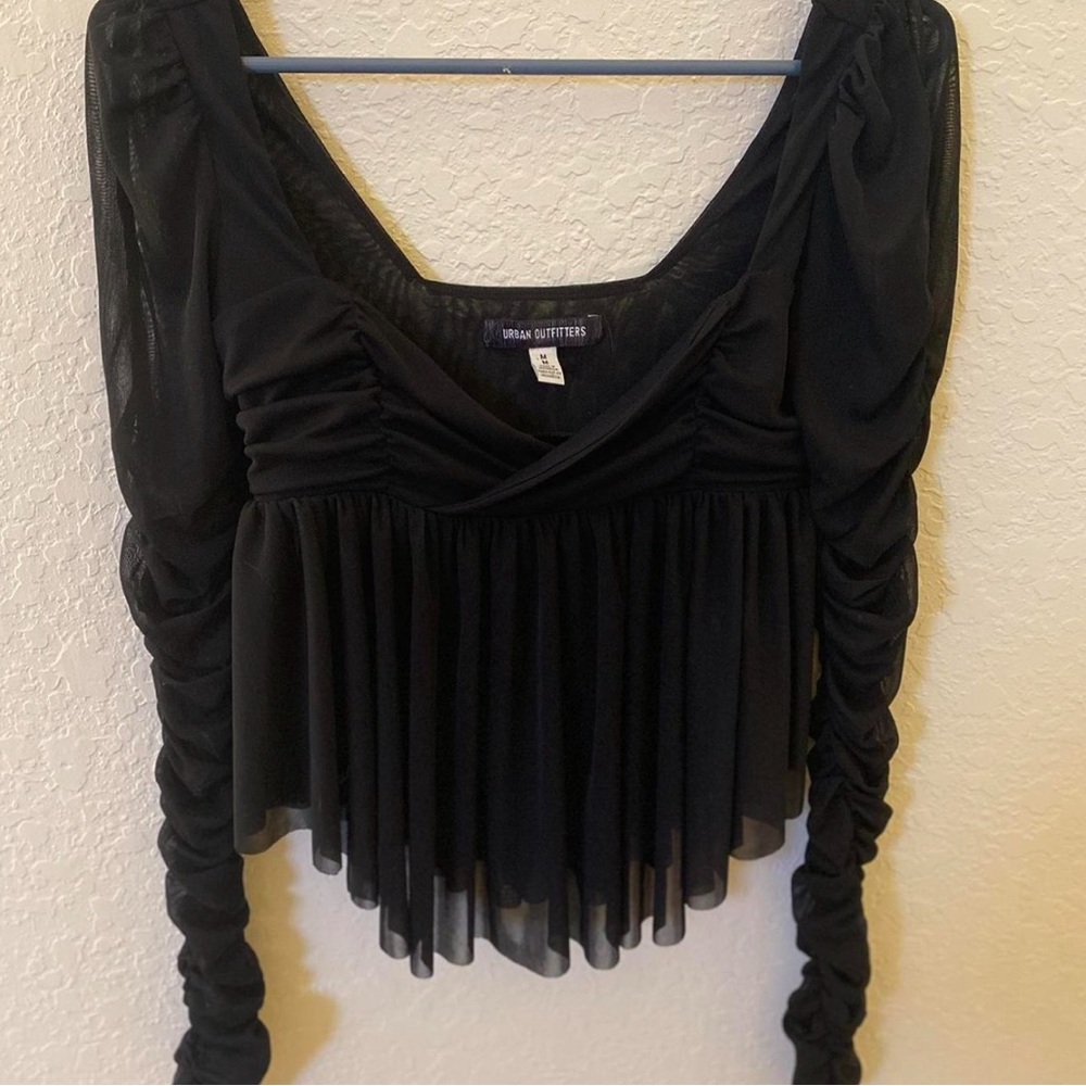 🖤 Urban Outfitters Black Sheer Blouse Top